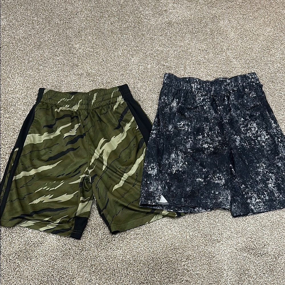 Boys Adidas Camouflage and Black Old Navy Patterned Shorts